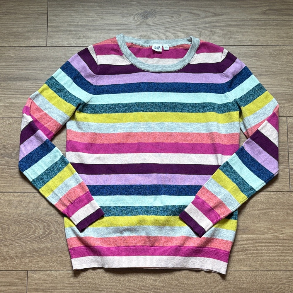 💛💜🩷GAP Multicolor Striped Sweater